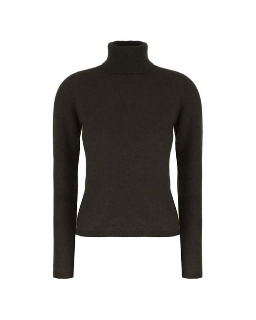 Vanisé Black Roll-Neck Cashmere Sweater