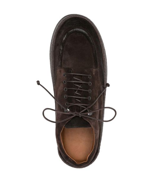 Marsèll Brown Flatform Lace-up Suede Derby Shoes for men