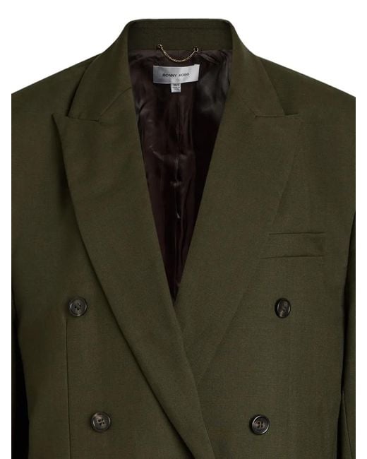 Ronny Kobo Green Double-Breasted Jacket