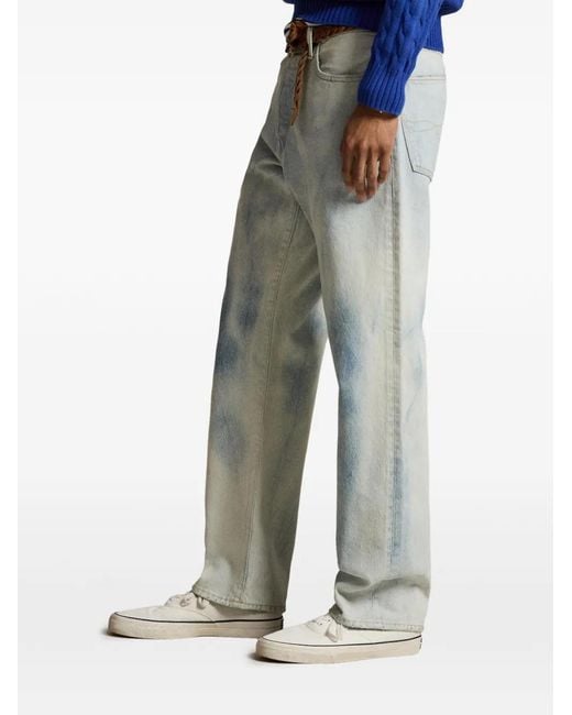 Polo Ralph Lauren Blue Distressed Jeans for men