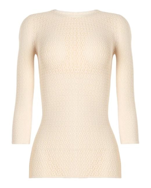 Wolford Natural Daisy Net Top