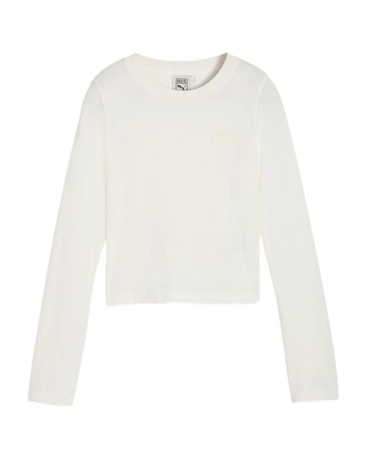 PUMA White X Rosé Slim Longsleeve Tee
