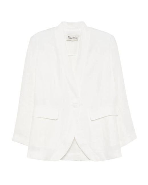 Tessitura Body Couture リネンジャケット White