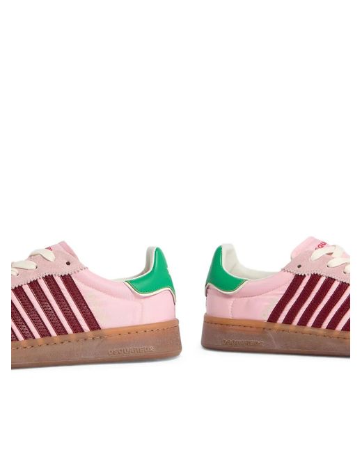 Sneakers A Righe di DSquared² in Pink