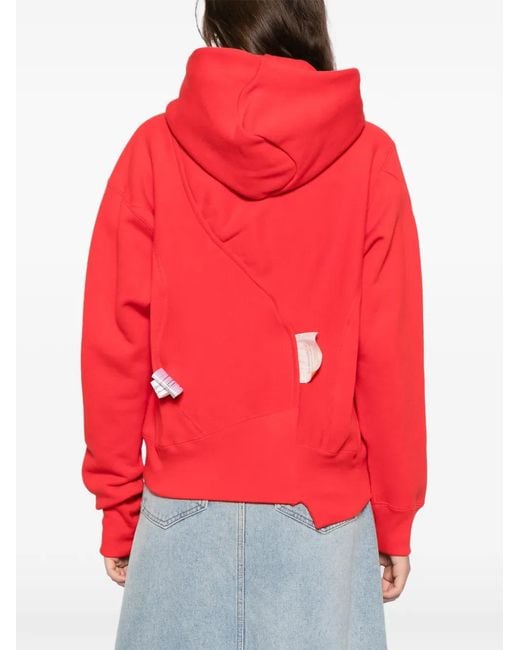 Undercover Red Asymmetric Hoodie
