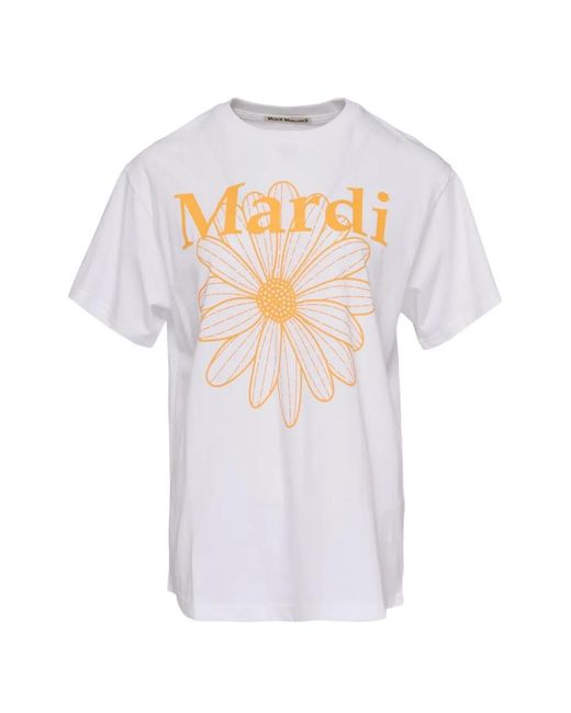 MARDI MERCREDI White Flower-Print T-Shirt