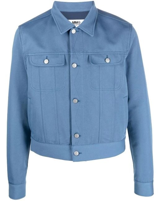 MM6 by Maison Margiela Blue Button-Down Denim Jacket
