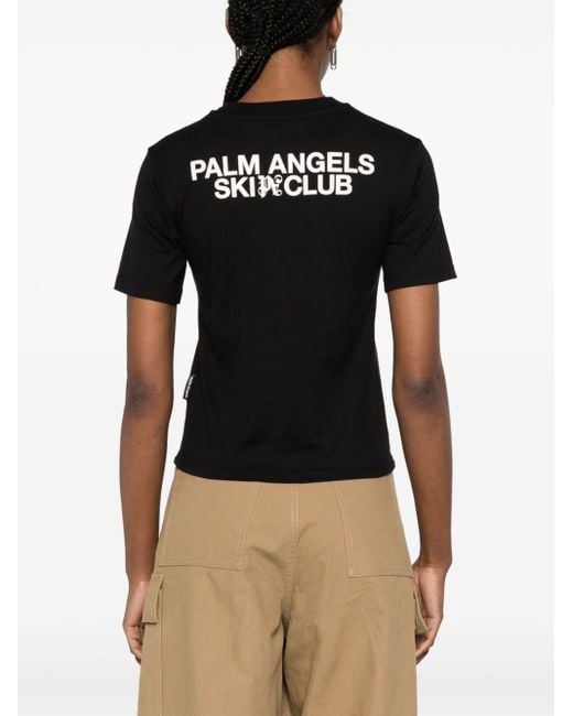 Palm Angels Black PA Ski Club T-Shirt