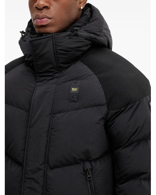Blauer Black Hooded Jacket for men