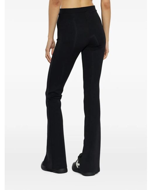 Off-White c/o Virgil Abloh Black Split-Hem Flared Trousers