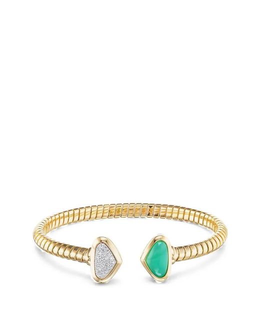 Marina B Metallic Trisolina Chrysoprase And Diamond Bracelet