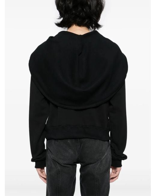 P.L.N. Black Zip-up Hoodie for men