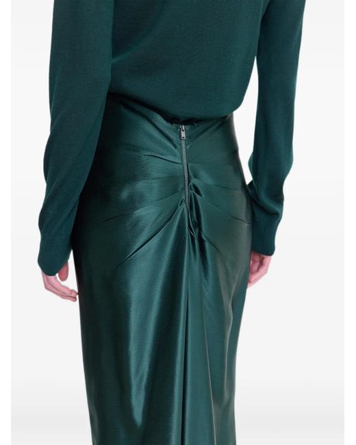 FFORME Green Jovie Draped-Back Skirt