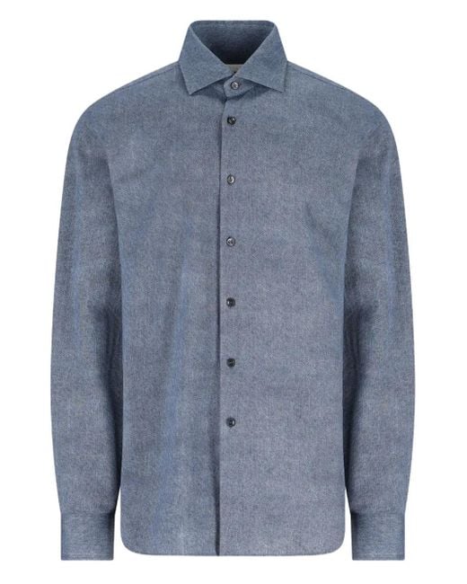 Xacus X Franz Kraler Button-Down Overhemd Met Lange Mouwen in het Blue voor heren