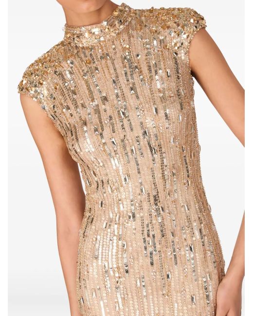 Abito Da Sera Ernest Con Paillettes di Jenny Packham in Natural