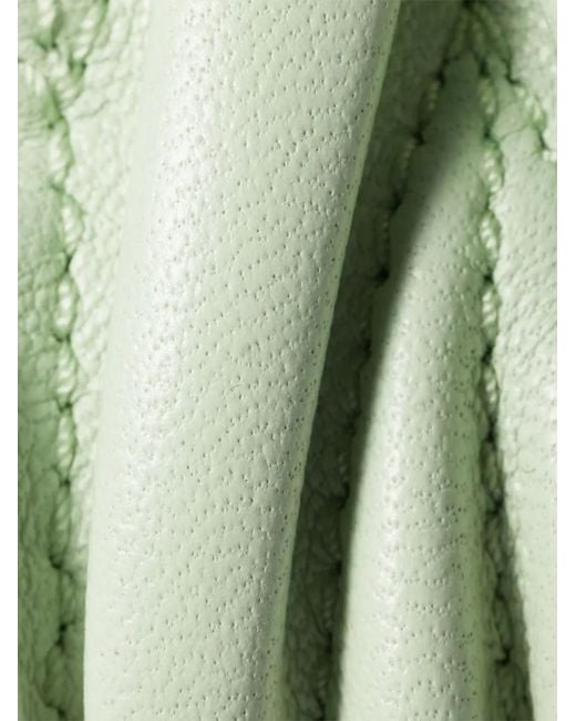 Miu Miu Green Arcadie Matelassé Leather Tote Bag