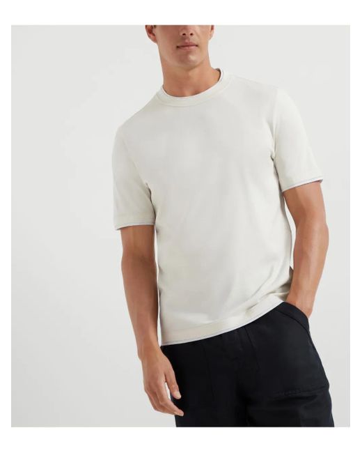 Brunello Cucinelli White T-Shirts And Polos for men
