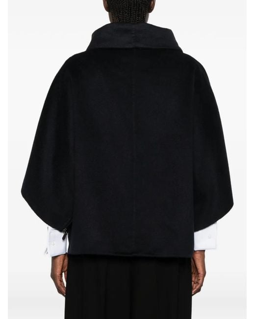 Max Mara Black Ala Cashmere Zip-Up Jacket