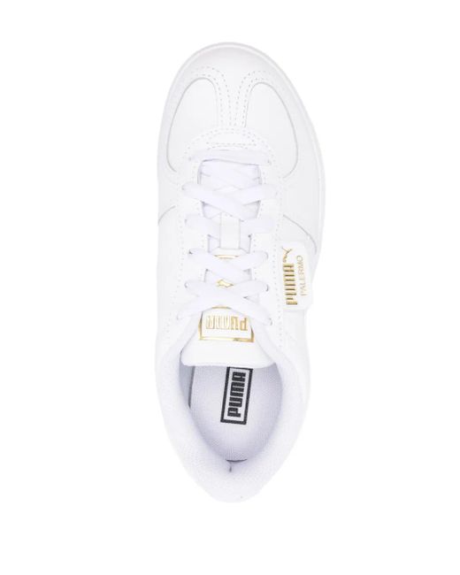 PUMA White Palermo Elevata Sneakers