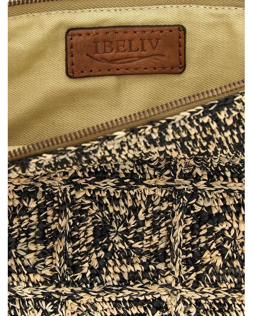 IBELIV Metallic Tanala Two-Tone Clutch Bag