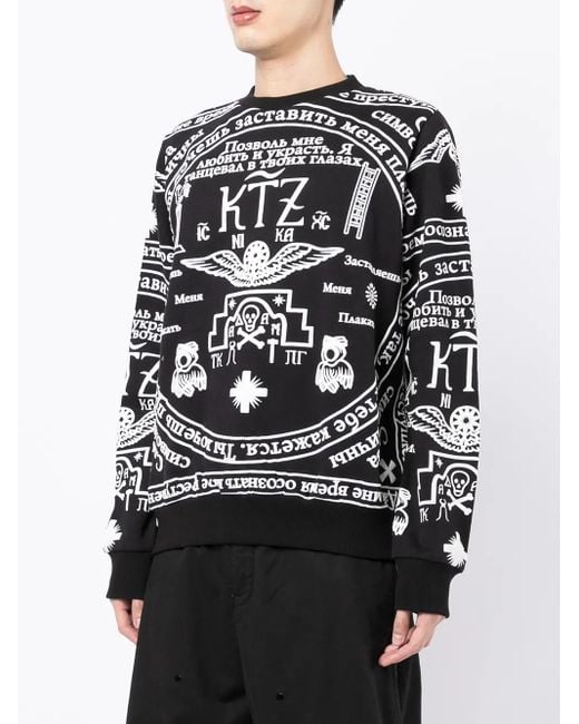 KTZ Black Church Print Sweatshirt