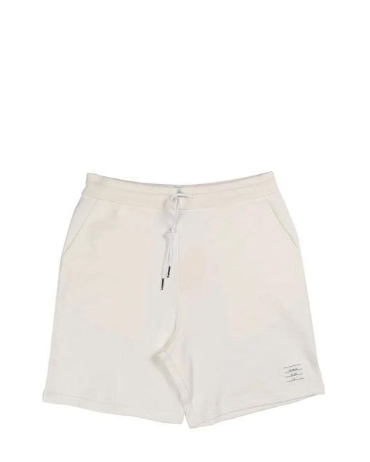 Thom Browne White Drawstring-Fastening Shorts for men