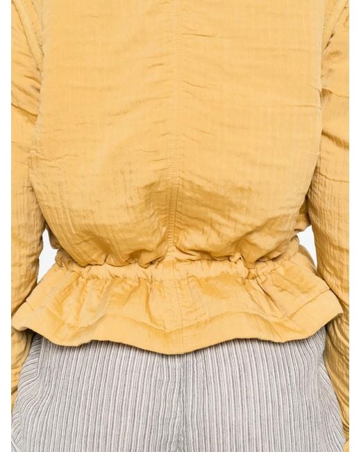 Isabel Marant Yellow Blandina Flap Pocket Tie Jacket