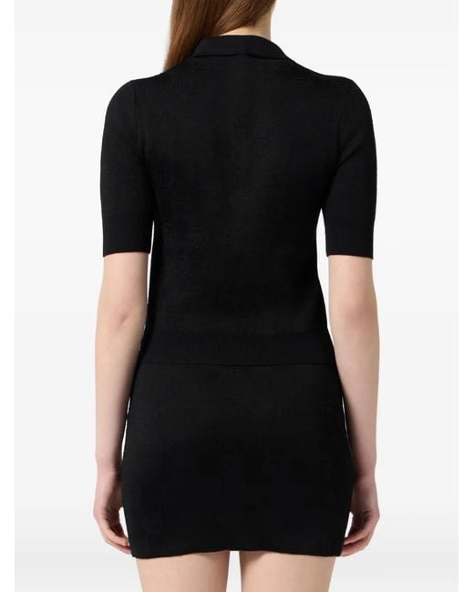 Philipp Plein Black Chemise À Motif En Jacquard