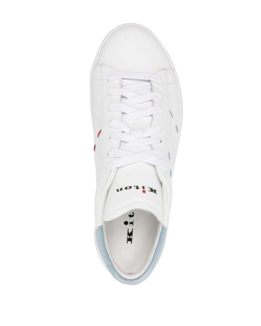Kiton Leren Sneakers in het White voor heren