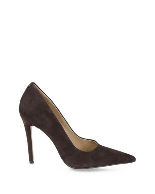 Michael Kors Brown Elyse Pointed-Toe Suede Pumps