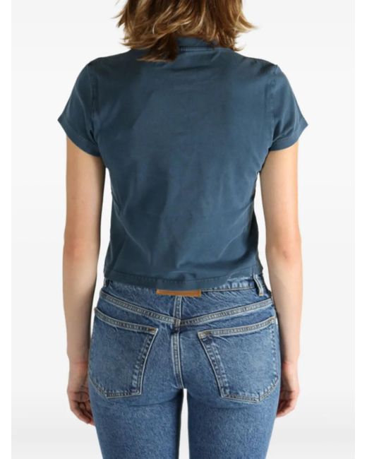 Alexander Wang Blue Logo-Print Short-Sleeve T-Shirt