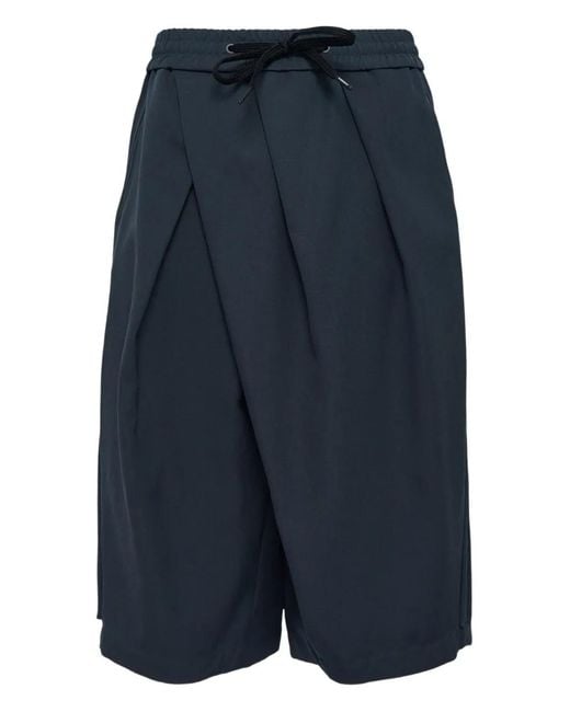 NAMESAKE Blue Reid Pleated Shorts for men