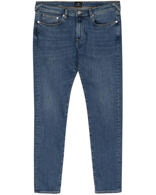 PS by Paul Smith Blue Mid-rise Slim-cut Jeans for men