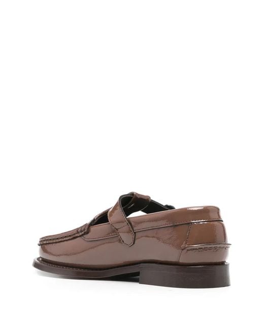 Hereu Brown Alber Crinkled Glossy Shoes