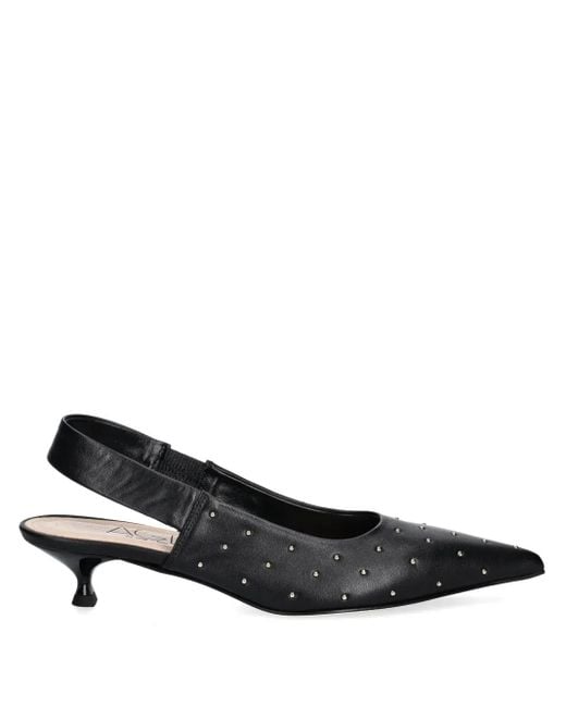 Agl Attilio Giusti Leombruni Black 45Mm Micro-Stud Embellished Pumps