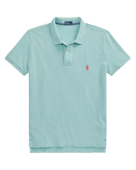 Polo Ralph Lauren Blue Poloshirt mit Polo Pony-Stickerei