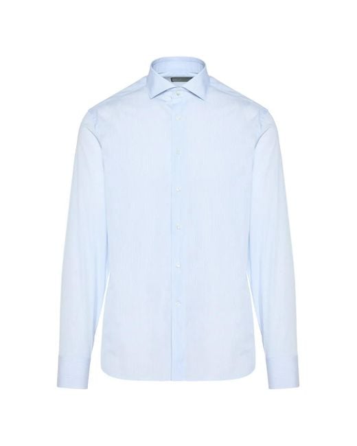 Canali Blue Striped Shirt for men