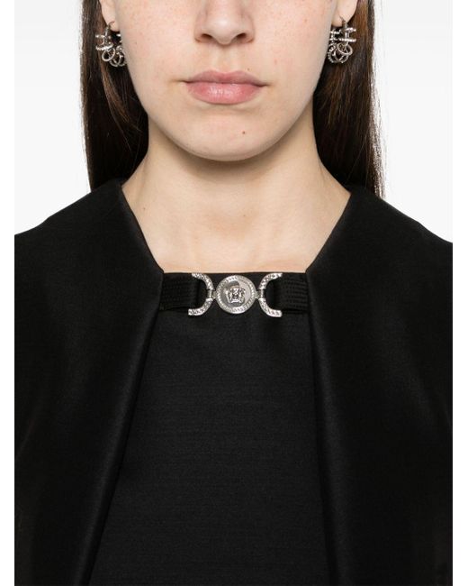Versace Black Minikleid mit Hedusa Head-Schild
