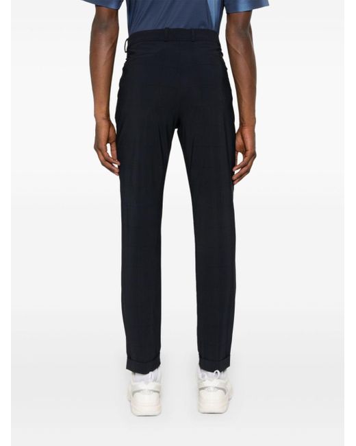 Rrd Blue Plaid-check Chino Trousers for men