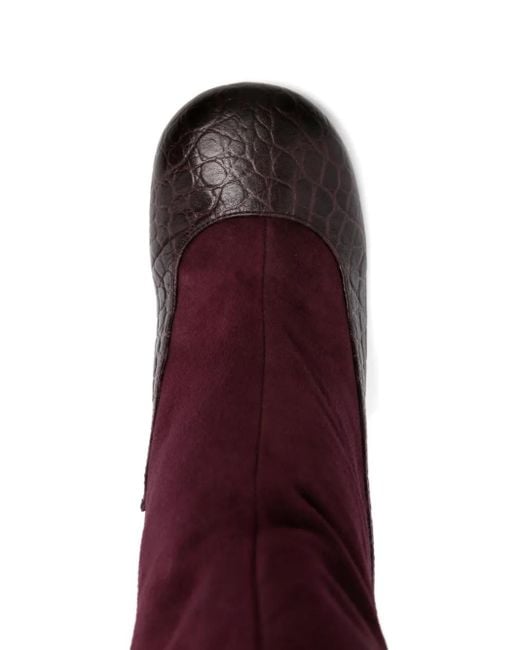 Bottes En Cuir À Effet Peau De Crocodile 85 Mm Chie Mihara en coloris Purple