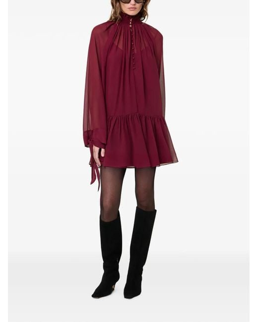 Nicholas Red Ruffled Mini Dress