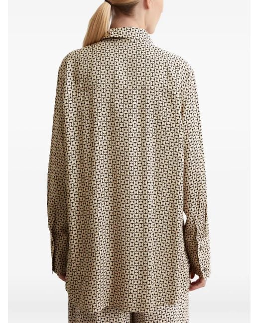 Marc O' Polo Gray Patterned Button-Up Shirt