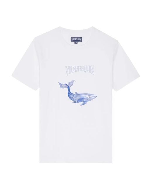 Vilebrequin White Whale-Print Crew-Neck T-Shirt for men