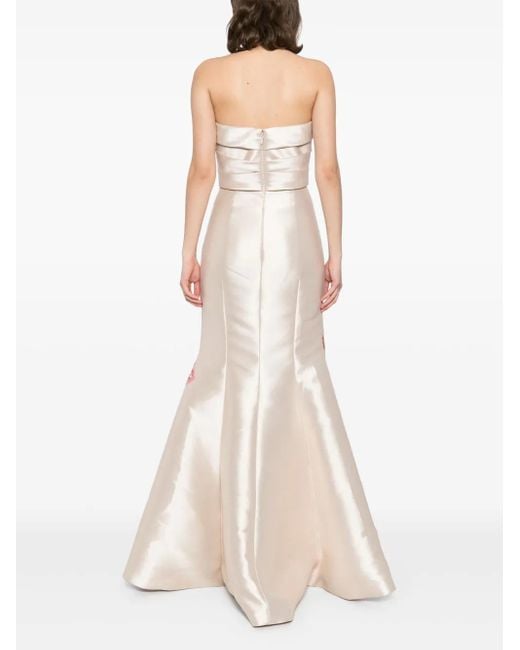 Amsale White Abendkleid Mit Pailletten