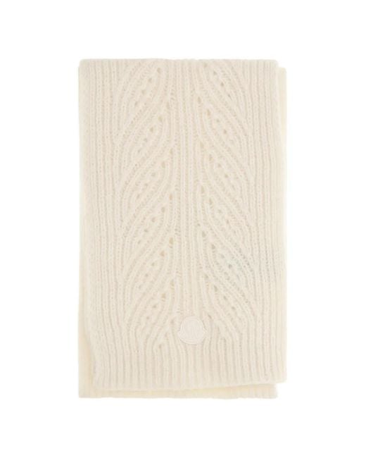 Moncler Natural Open-Knit Scarf