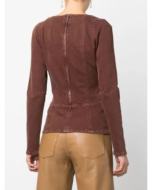 Stella McCartney Brown Sweetheart Denim Top