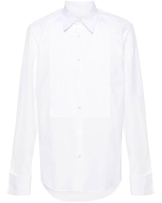 Lanvin Overhemd Met Gesmockt Detail in het White voor heren