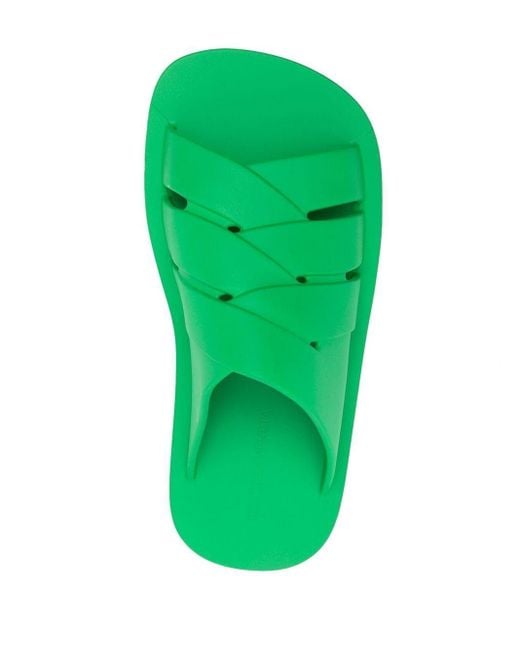 Bottega Veneta Green Rubber Slides - Men's - Rubber for men