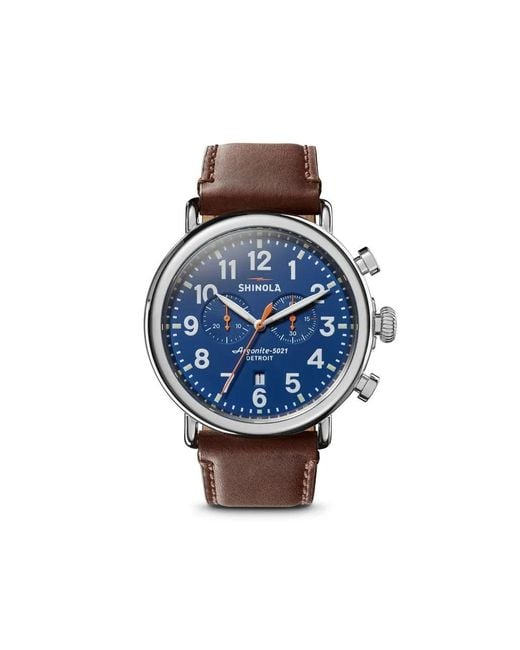 Shinola Blue Runwell Chrono 47Mm for men