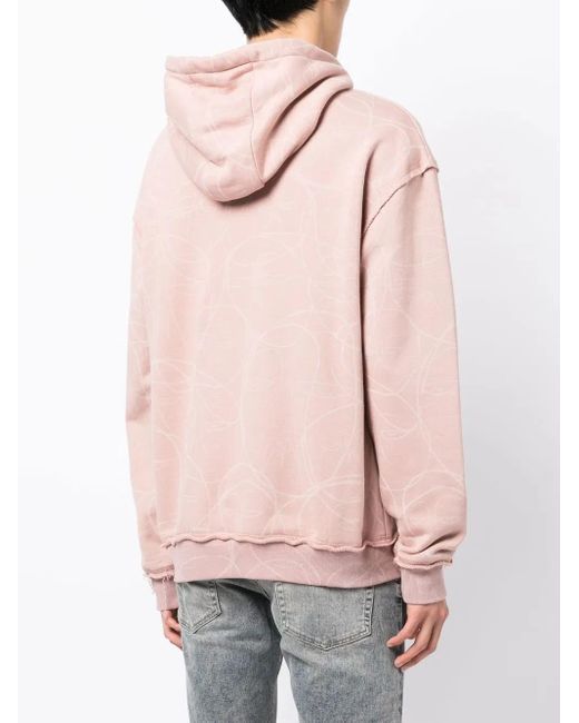 Haculla Pink Laser Drawstring Hoodie for men